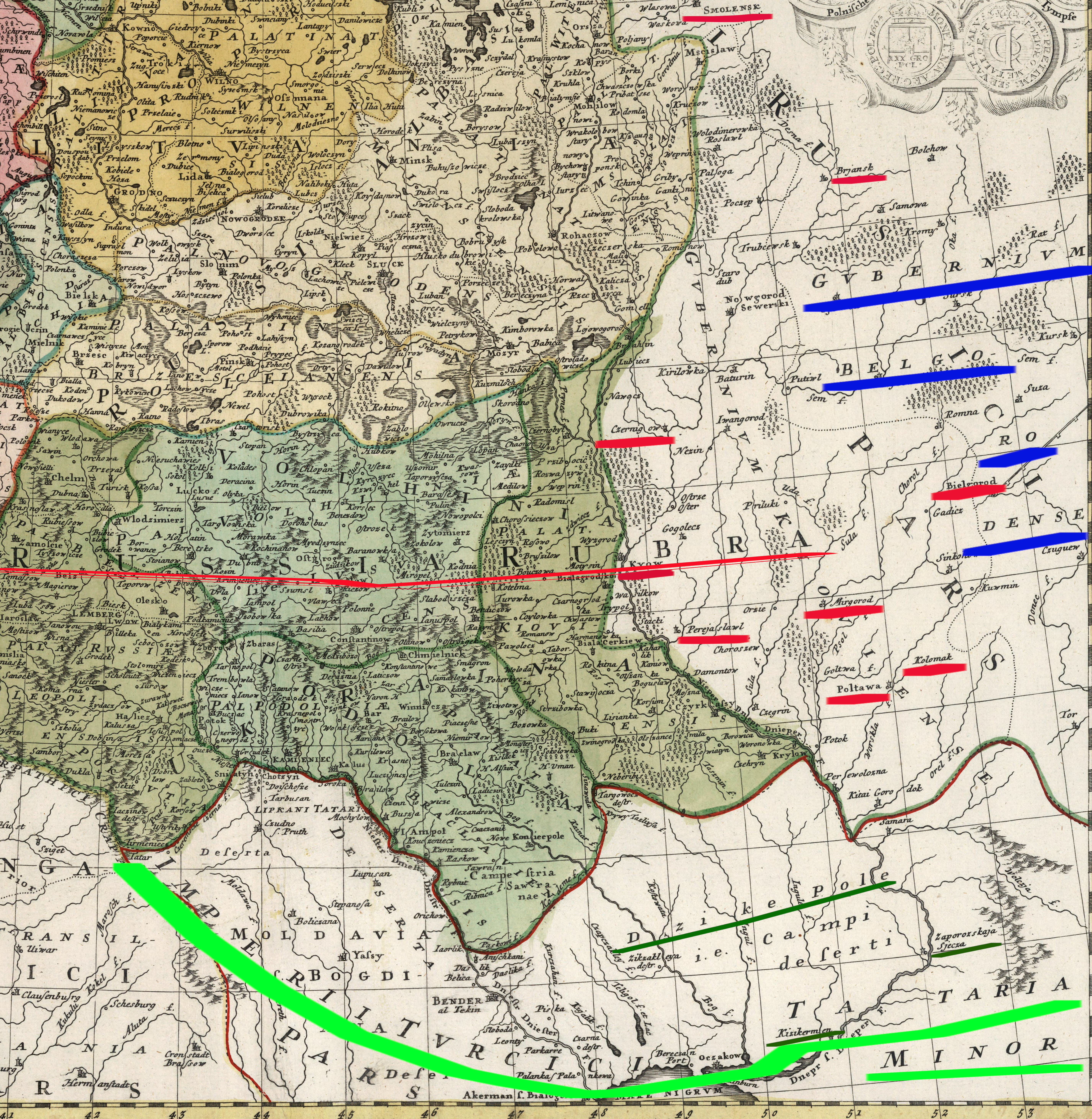 1750-Poloniae-Johann-Baptist-Homann-fragment-regions